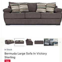 Grey Down/foam Sofa Couch