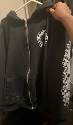 denim tears and chrome heart zip up hoodie