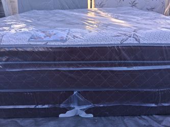 Brand New King Size Pillowtop Mattress And Box Spring Free Delivery Depends On Location
