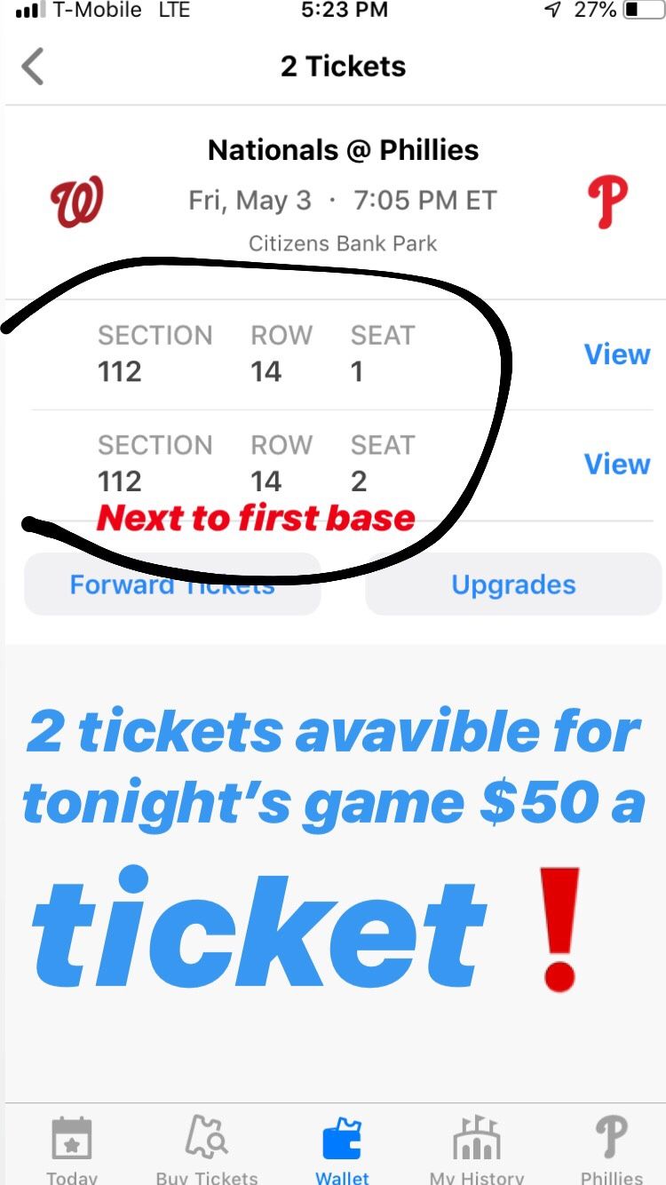Phillies tickets!!!