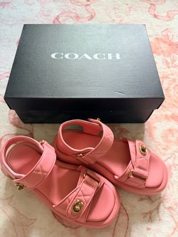 Coach Peyton Leather Sandal