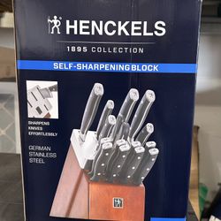 Henckels 16 Piece German Stainless Steel Knife Set With Self Sharpening Block Brand New In Box