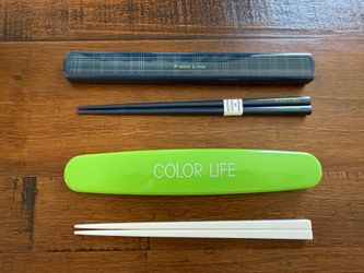 New Chopsticks with Cases Set of 2