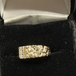14K SMALL NUGGET RING