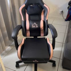 HOMCOM Racing Gaming Chair, Reclining Faux Leather Computer Chair with Footrest