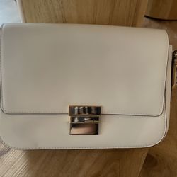 White Premium Michael Kors Leather Handbag / Purse , Never Used 