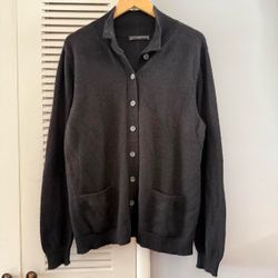 Peruvian Connection 100% Royal Alpaca Black Cardigan Sweater Sz XL Womens