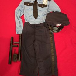Size Small 8 +  Boys Officer Enforcer Jumpsuit Costume