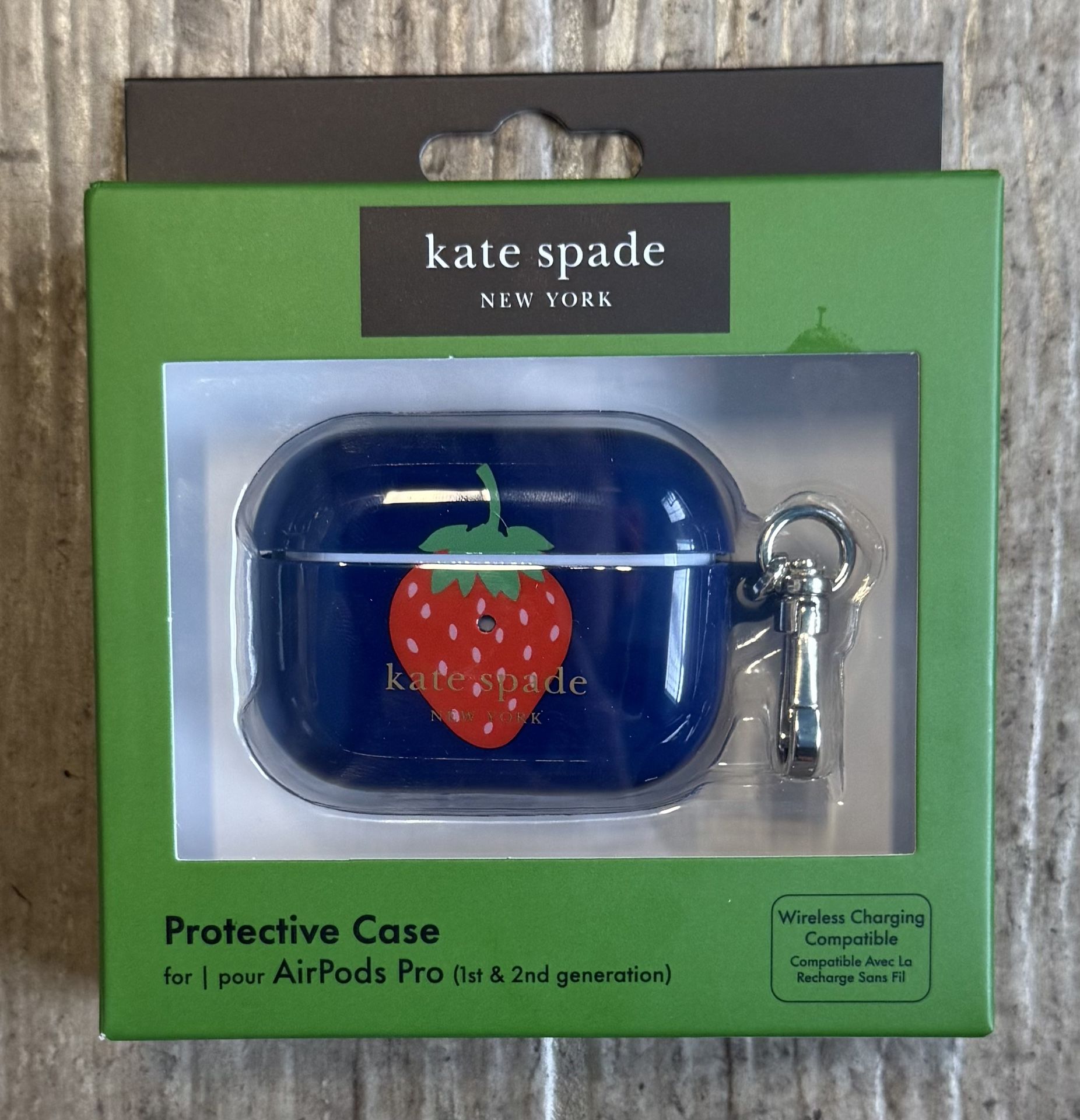 kate spade new york Protective Case for Apple AirPods Pro 1 & 2 - Strawberry Dotted