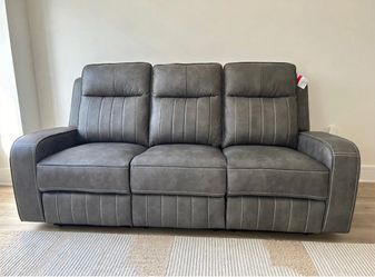 Modern Grey Reclining Sofa Delivery available 🚛