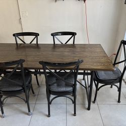 Dining  Table With 6 Chairs