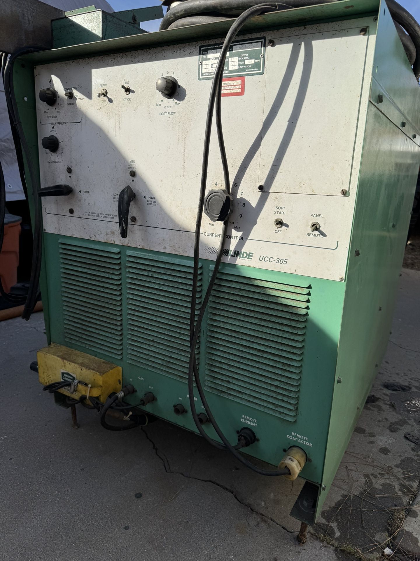 Linde UCC-305 Tig / Arc Welder