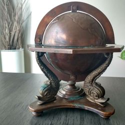 Vintage Copper Astrology Cigarette Bar / Ashtray