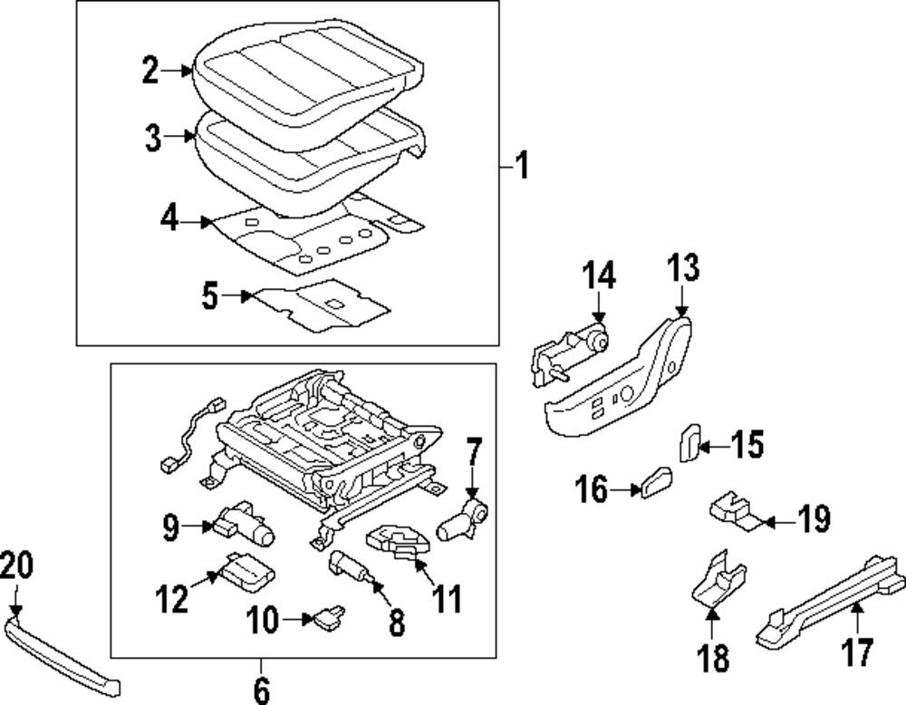 Kia 88500-S9540 Track Assembly 23-24 Telluride (Box 6 In Image Is Part)
