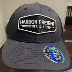 Harbor Freight Trucker Hat Charcoal Gray Snapback Cap New with Tag