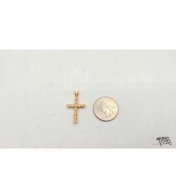 Cross 14 K Gold Diamond Pendent 