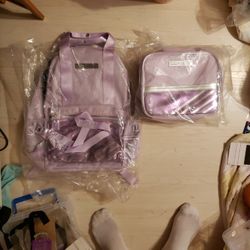 Justice Lilac Backpack & Lunch Bag Set Brand New Still In The Plastic 