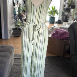 Derek Heart Stripped Jumpsuit 
