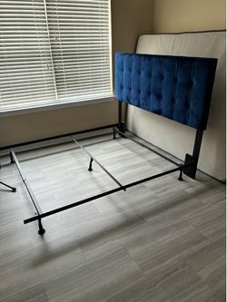 Blue Head board w/ bed frames (Queen)