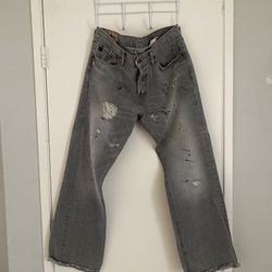Abercrombie & Fitch Men’s Jeans Size 32x32 - Gray Wash Distressed - Used Great Condition