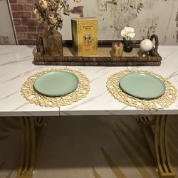 White and Gold Table