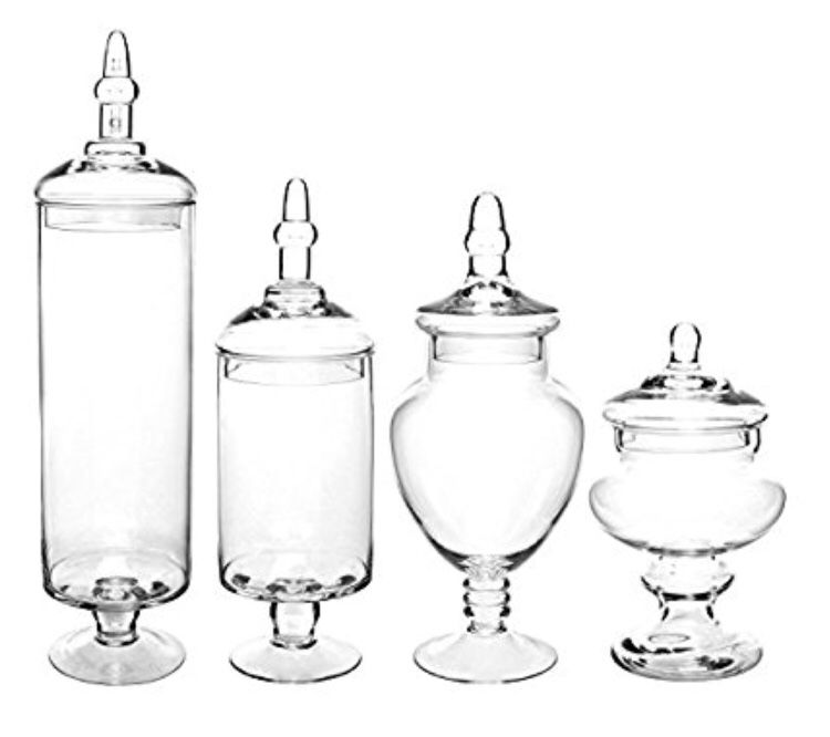 Wedding/event candy jars (Apothecary with lids and more)