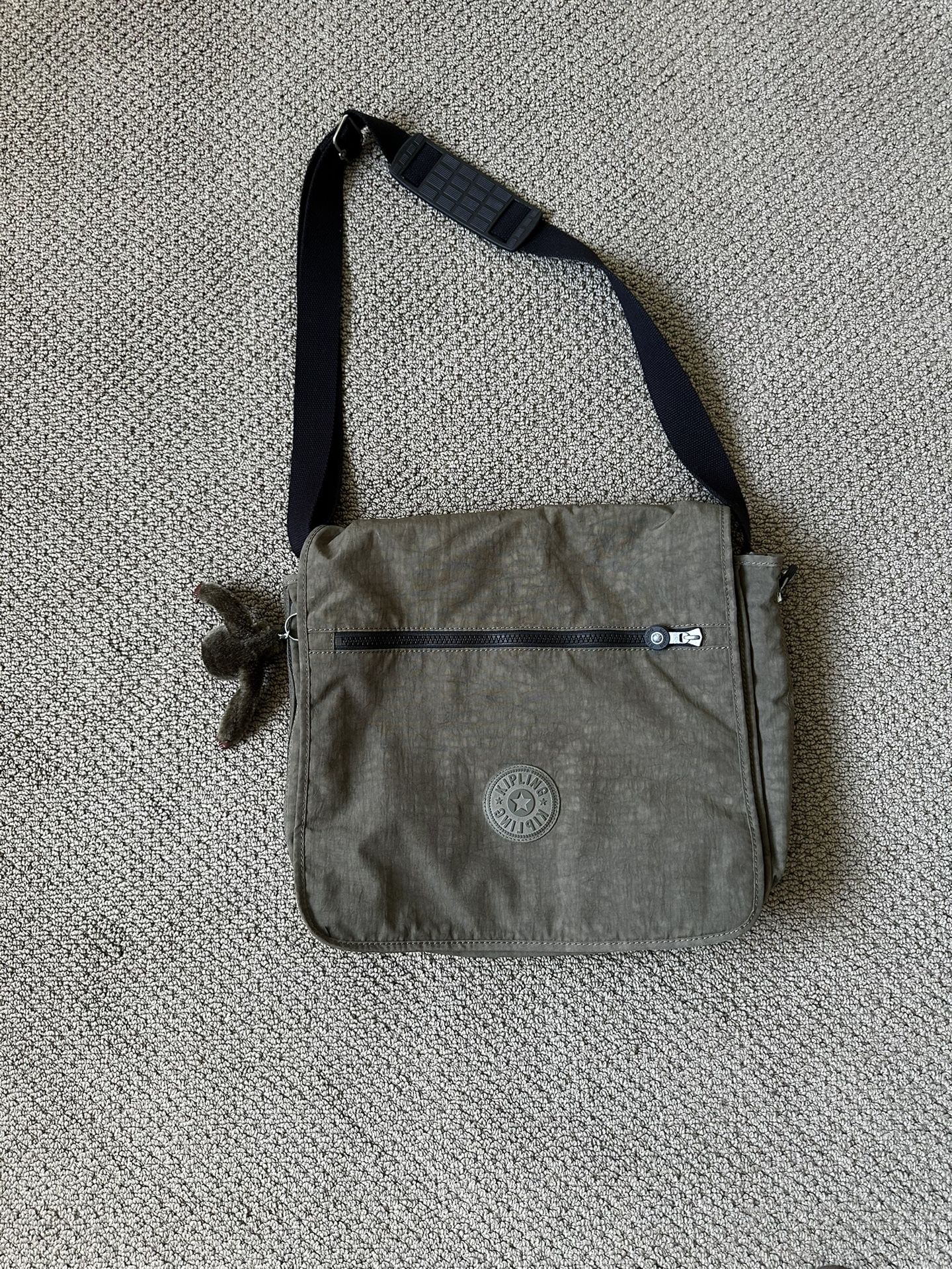 Kipling Madhouse Expandable Messenger Crossbody Laptop Bag - Green