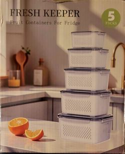 New Unopened 5 Piece Fruit Containers