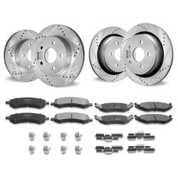 VEVOR Front and Rear Brake Kit for 06-2018 Dodge Ram 1500, 07-2009 Dodge Dura...