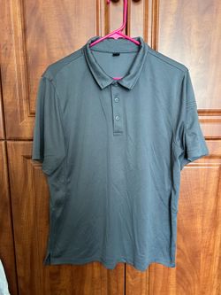Dark Gray Performance Polo Shirt- Men's Medium