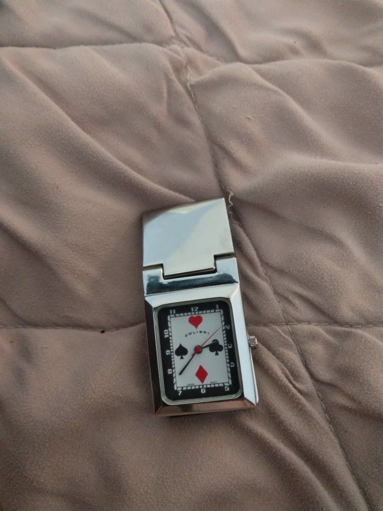 Poker Emblem Watch Money Clip