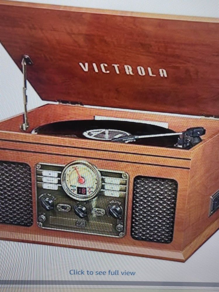 Victoria Nostalgic 6-in-1 Bluetooth Record Player & Multimedia Center