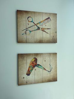 🎈Salon Wall Art Canvas Prints Set of 2