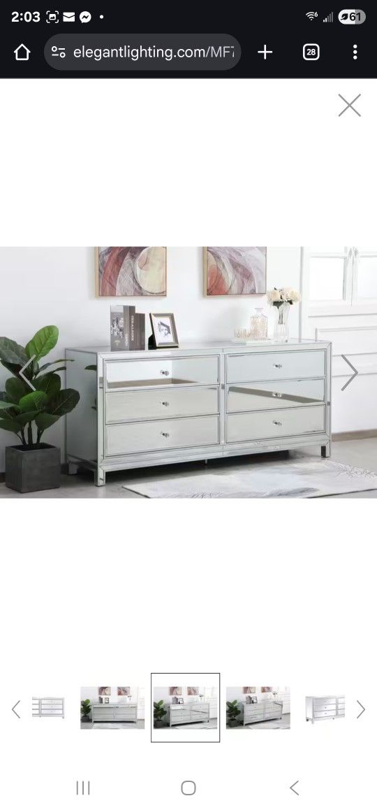 Mirror Glass Dresser New Open Box Delivery Available