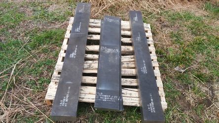 (4) 48" L x 7" W x 3/4" Thick Stainless Steel Flat Bars (15-5)