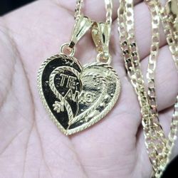 Heart Necklace 14k Gold Plated 