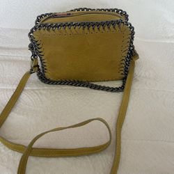Yellow Leather Bag / Purse 