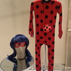 Ladybug Miraculous Marinette Girls Halloween Costume New Size 8/10
