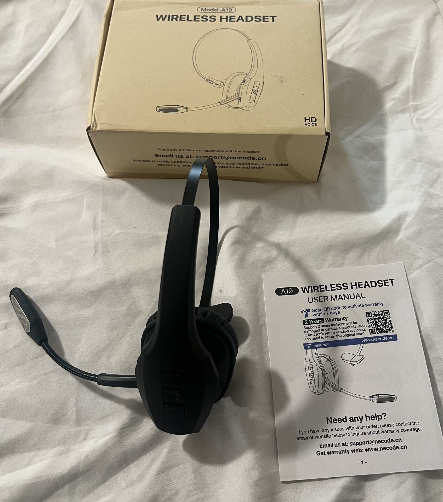 Trucker Bluetooth Headset, Wireless Headset with Mic