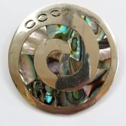 Pin Silver And Abalone 