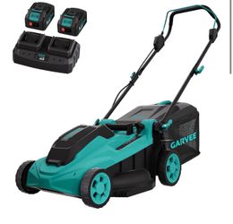 Garvee 17 Inch Electric Lawn Mower Cordless, 40V Lawnmower with Brushless Motor, 2-in-1 Walk-Behind Push Mower for Small to Medium Yards