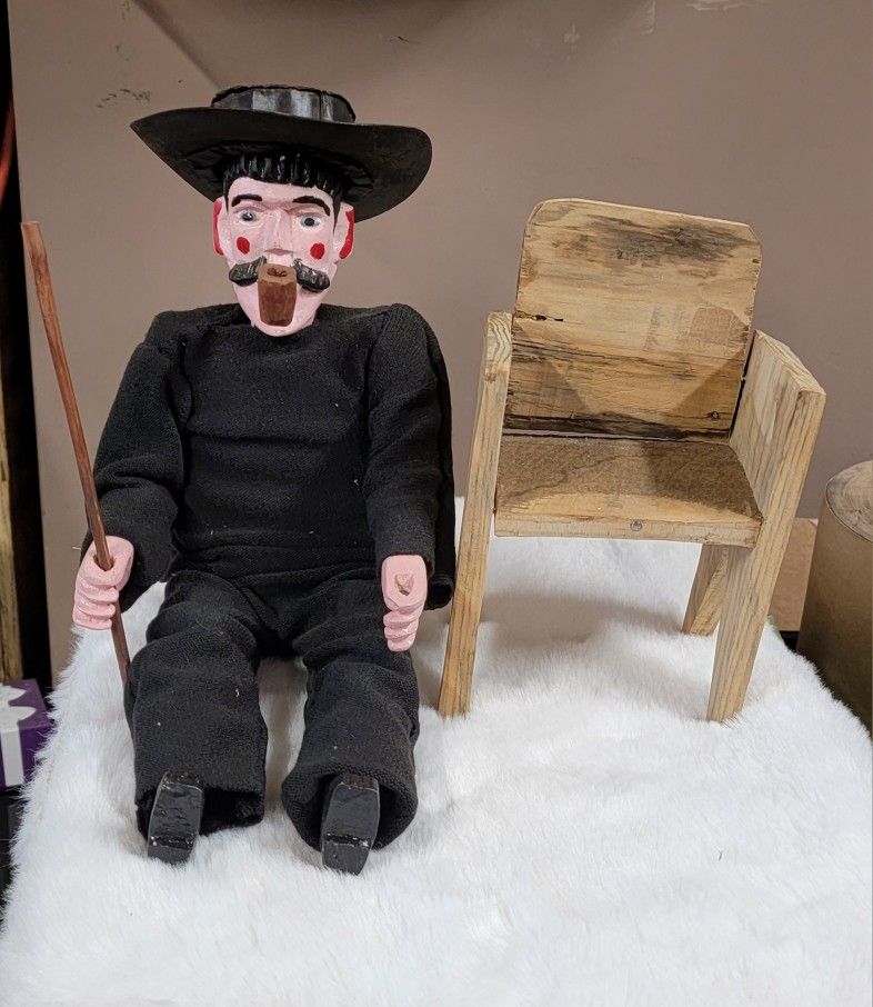 San Simon Estatua Maximon De Madera 12inch Hecho En Guatemala