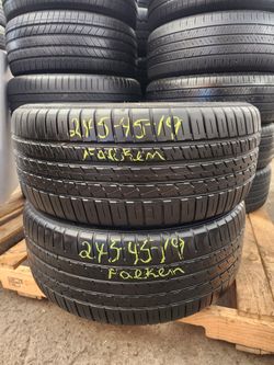 245 45ZR 19 USED TIRES FALKEN 2454519 USED TIRES (PAIR) MOUNT BALANCE INCLUDED