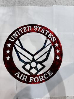 Airforce Round Metal Sign 16x16 18 Gauge Steel Wall Dec
