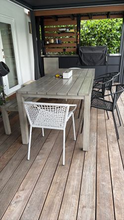 CB2 Table + chairs + bench