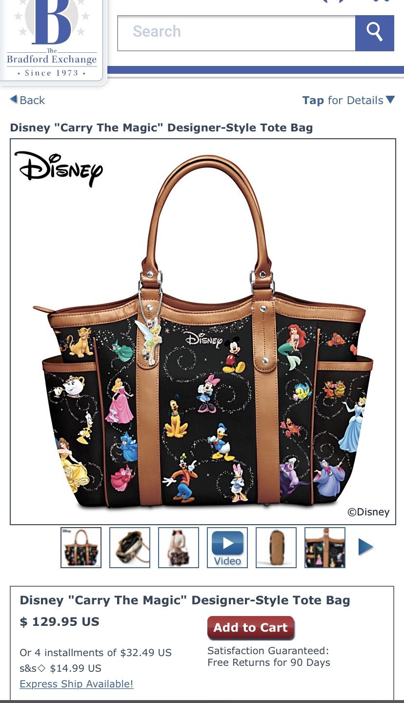 Brand New Disney Tote Bag