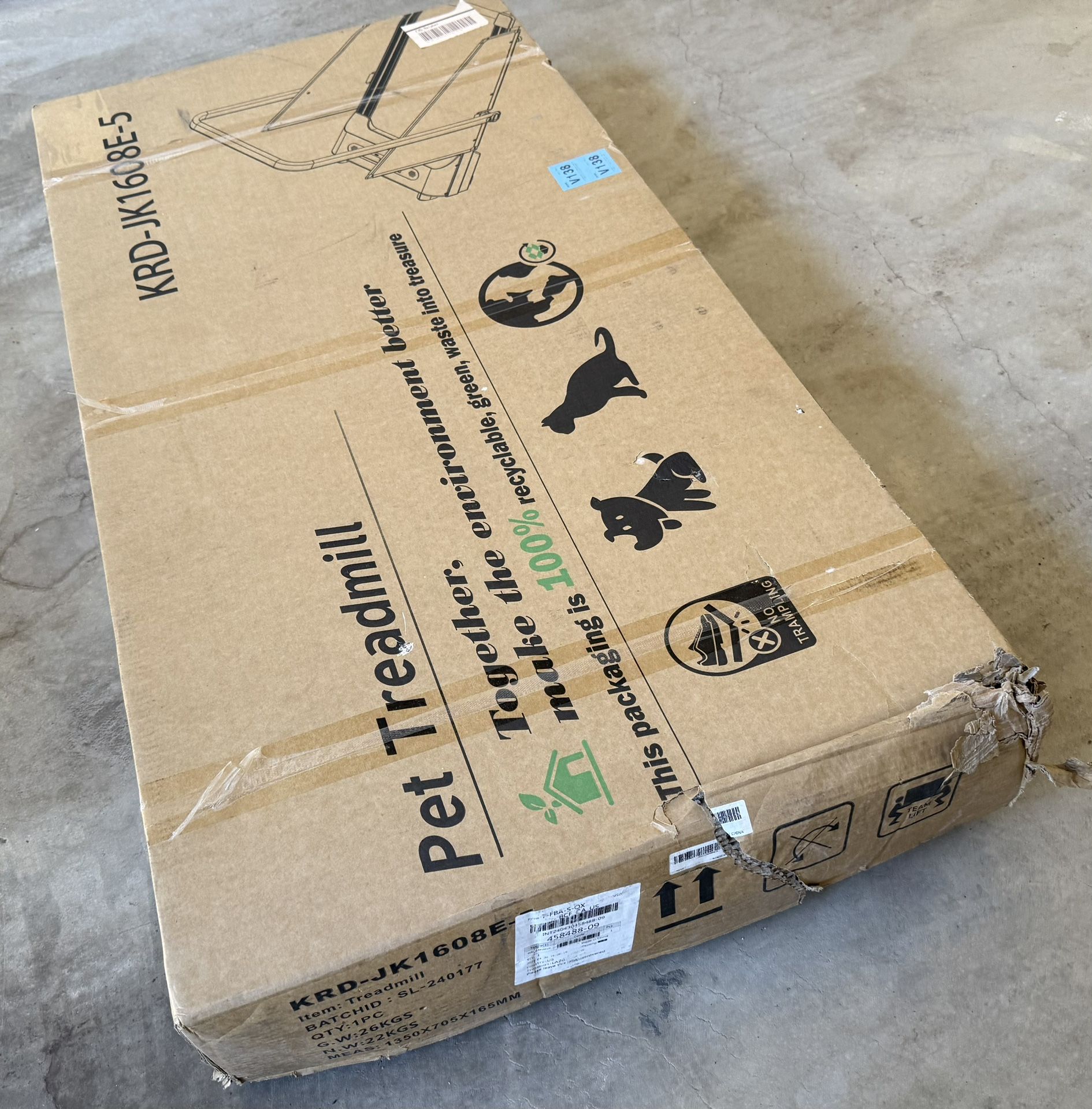Dog Treadmill for Dogs, 1.5HP Folding Dog Running