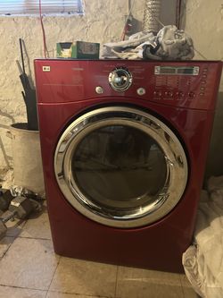 Gas Dryer Red Stackable