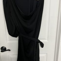 NEW Banana republic Size Large One Shoulder Black Dress 