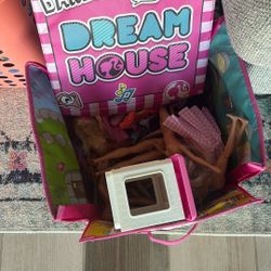 Barbies with storage Bin
